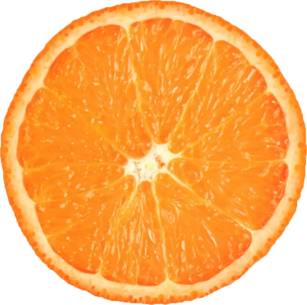 An orange used in a juicer machine